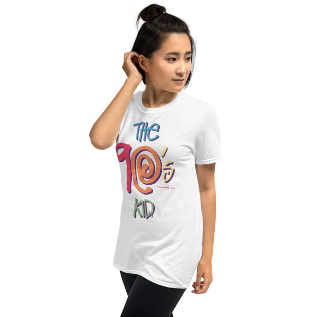 "The 90's Kid" - White Short-Sleeve Unisex T-Shirt - Image 2