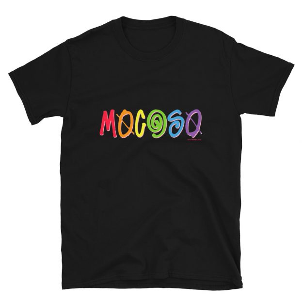 "Mocoso" Colours - Black Short-Sleeve Unisex T-Shirt - Imagen 3